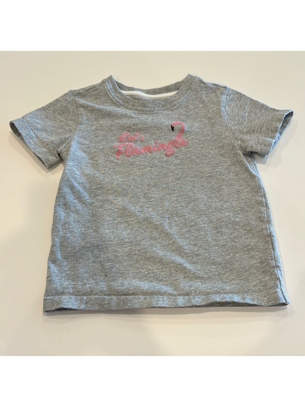 Janie and Jack Gray Flamingo T-Shirt Kids